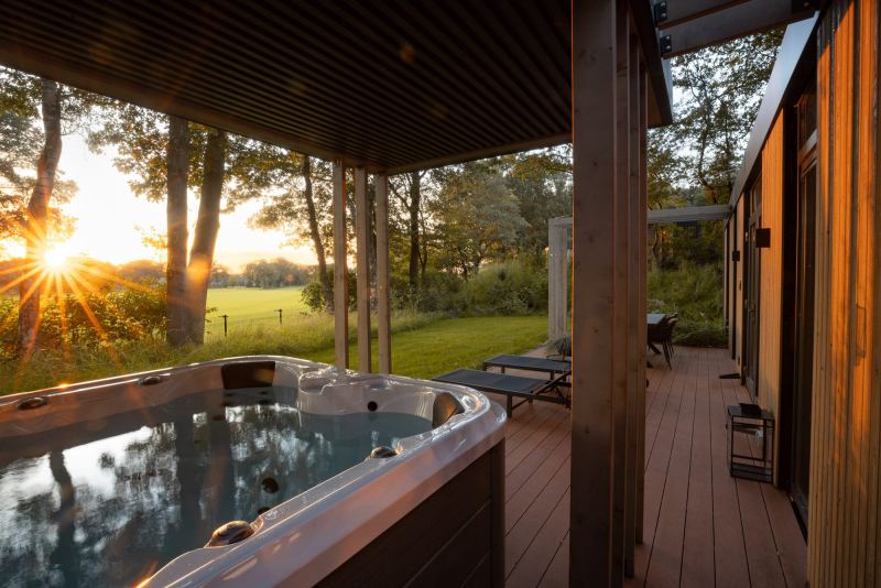 Weekend in een luxe wellness bungalow op de Kattenbergse Hoeve (4 personen)
